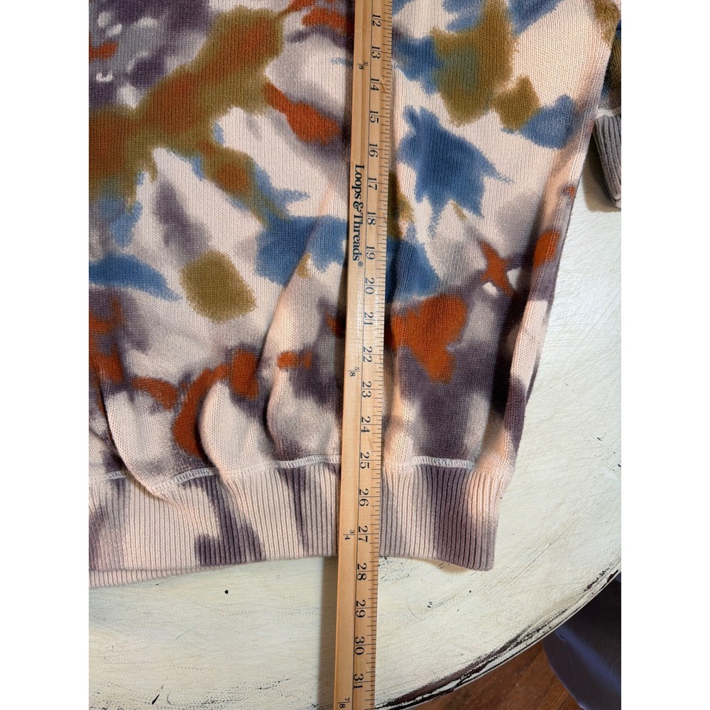 Natural Life Tie Dye Sweater Womens S/M Oversized Cotton Boho Crew Neck Blue - Picture 6 of 7